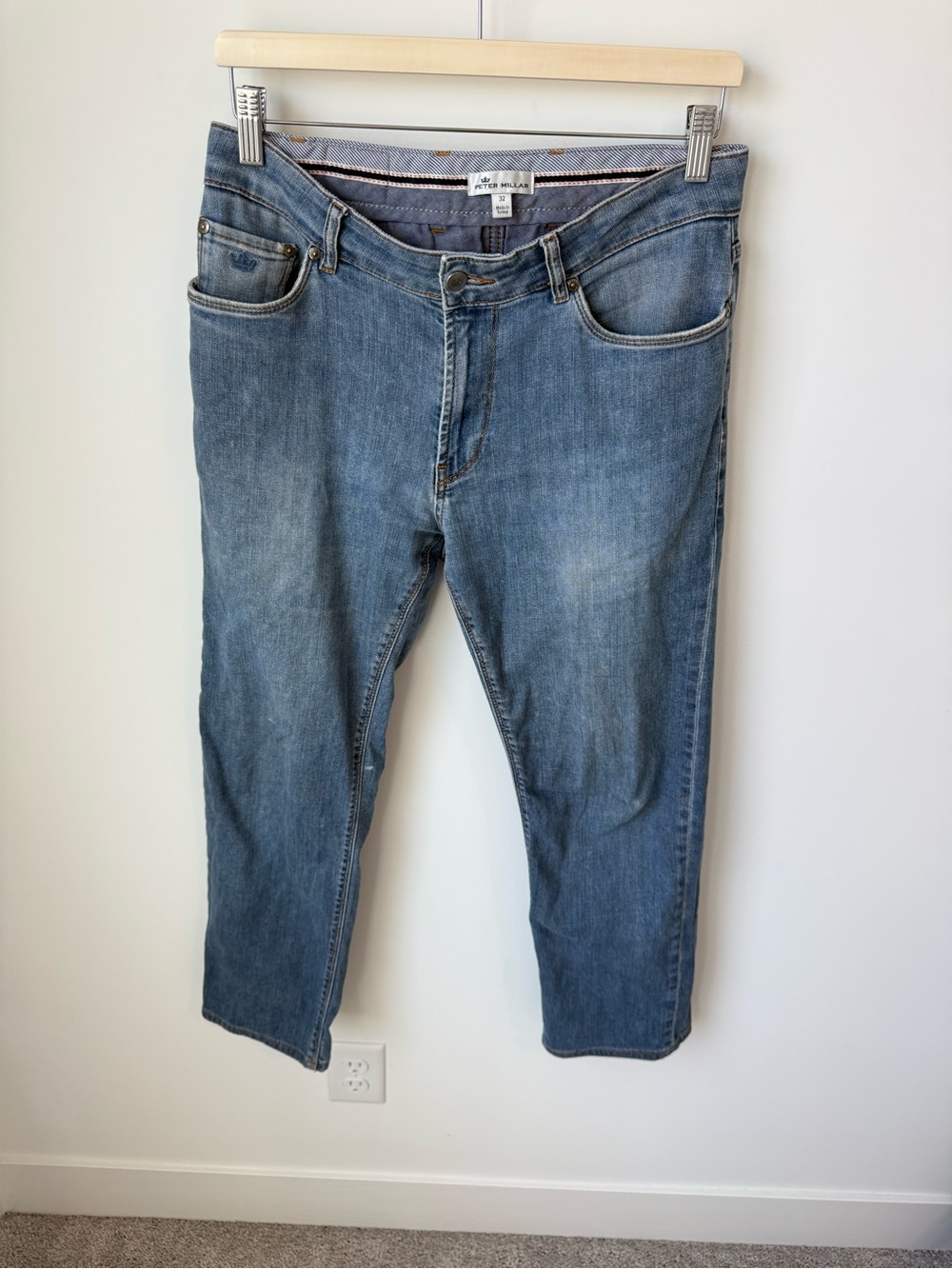 Peter Millar Men’s Blue Relaxed Fit Jeans | 32